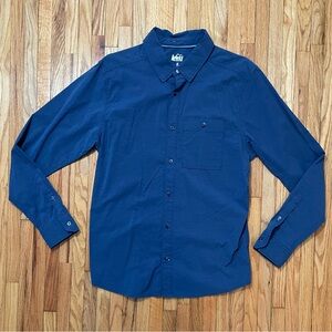 REI Quick-dry Navy Buttondown